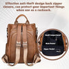 Ladies Backpack Anti-theft PU Leather Shoulder Bag High Capacity Travel Backpack