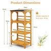 3-Tier Outdoor Storage Shelf Rack Wooden Garden Plant Stand Rack Display Shelf