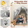 Indoor Toddler Tent 3-4 Kids Large Play Tent House w/Star Lights-Grey
