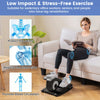 Portable Seated Leg Exerciser Under Desk Elliptical Machine Seniors-Black