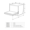 Table Top Dishwasher Mini 6 Place Settings 55cm - Silver