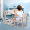 Kids Activity Center, Drawing Writing Table & Chair Set 3 In 1 Basketball Hoop