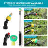 5L Electric Garden Sprayer Battery Powered Water Sprayer w/3 Nozzles Weed
