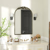 Traditional Arched Wall Mirror Gold Baroque Inspired Carved Framed Vanity Mirror