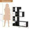 Costway 5-Tier S-Shaped Bookshelf Z-Shelf Bookcase Home Modern Display Shelf
