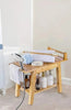 Durable Bamboo Shower Bench Spa Stool Seat Chair 2-Tier Storage Shelf Waterproof