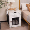 Furniture Style Dog Crate Decorative Dog Cage End Table with Wired & Wireless