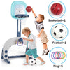 Kids Activity Center, Drawing Writing Table & Chair Set 3 In 1 Basketball Hoop