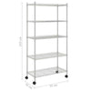 5-Tier Storage Shelf, Shelving Unit for Bathroom Kitchen Bedroom, Storage G9U8