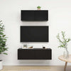 SVV 2 Piece TV Cabinet Set Black Engineered Wood