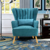 Velvet Accent Chair Shell Back Armchair Lounge Sofa Upholstered Fireside Chair