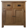 Oak Mini Sideboard Cupboard – Oakcroft Rustic Small Storage Unit Assembled