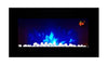 2025 TRUFLAME™ 7COLOUR LED BLACK 72CM WIDE GLASS FLAT ELECTRIC WALL MOUNTED FIRE