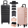 Large Vanity Makeup Beauty Cosmetic Case Trolley Nail Storage Box on Wheels