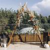 Wooden Wedding Arch Triangle Flower Rack Backdrop Stand Celebration Party