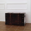 Vintage Treasure Chest Wood Brown Storage Cabinet Box Trunk vidaXL