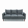 Panana Linen Fabric 2 & 3 Seater Sofa Couch with Wood Legs 3 Colours