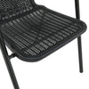 Black Garden Furniture Set 3 Piece Chairs Table Outdoor Patio Bistro Dining Set