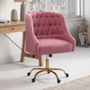 Adjustable Computer Desk Chair Tufted Back Swivel Armchair Home Office Executive