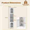 Narrow Home Organizer Tall Bathroom Storage Cabinet-White
