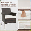 Patio Dining Chairs Set of 4 Garden Outdoor PE Wicker Chairs w/Removable Cushion
