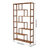 Tall Wooden Shelves Bookcase 7Tiers Bookshelf Display Storage Furniture Rack