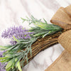 Artificial Topiary Wreath Lavender Fake Flower Leaf Door Hanging Garland Decor