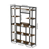 5 Tiers Kitchen Bakers Rack Rustic Cabinet Storage Organizer Shelving Unit Stand