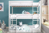 Triple Bunk Beds Kids Children High Sleeper Pine 3FT Single Wooden Bed Frame