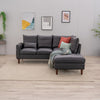 L-Shaped Corner Sofa, Sectional Couch with Built-in USB Port Chaise