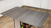 Drop Leaf Table Kitchen Table Extendable Dining Table with Wheels Grey