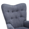 Upholstered Linen Accent Sofa Button Tufted Armchair High Back Lounge Chair Seat