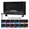 Home LED Fireplace Insert Wall Mounted Electric Inset Media Fire Freestand Feet
