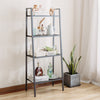 4-Tier Bookcase Book Shelf Storage Ladder Stand Shelf Display Wall Shelving Unit