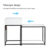 Modern Nest of 2 Side Table Table Set 2-in-1 Coffee Table Living Room White