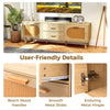 Boho Entertainment Center Media Console Table-Natural