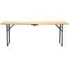 Beer Party Table Bench Set Outdoor Folding Wood Garden Trestle Dining Chairs 7ft