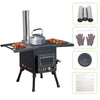 Portable Wood Burning Cooking Stove Camping Bell Tent Heating Stove With Pipe UK