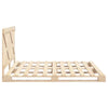 Bed Frame with Headboard 180x200 King Solid Wood Pine B7B2