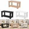 Rectangular Coffee Table Side End Table Wooden TV Stand with Storage Shelf Rack