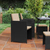 8 Seater Rattan Garden Furniture Set - 4 Chairs 4 Stools & Glass Dining Table