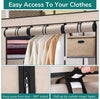 Fabric Canvas Wardrobe With Hanging Rail Shelving Clothes Storage Large Cupboard