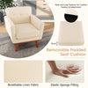 Upholstered Modern Lounge Arm Chair Button Tufted Single Sofa Chair