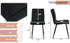 4PCs Dining Chairs Velvet Padded Seat Metal Legs Kitchen Chair Home Office Set
