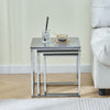 Nest Of 3 Nested Nesting Tables Side End Coffee Table Glass/Wood for Living Room