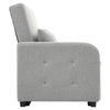 2 Seater Sofa Bed, Convertible Bed Settee Fabric Loveseat Sofa Couch, Grey