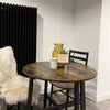 Small Round Dining Table for 4 People Metal Legs Industrial Kitchen Table 80cm