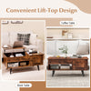Lift Top Coffee Table Pull up Coffee Table with Storage-Coffee