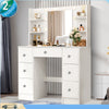 Vanity Table Makeup Dressing Desk Set with Large Dimmable 10 LED Lights Mirror