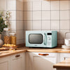 COMFEE Retro Digital Microwave Oven 800W 20L W/ 8 Auto Menus 5 Cooking Power